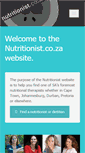 Mobile Screenshot of nutritionist.co.za