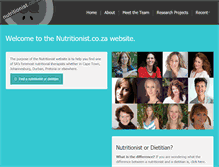 Tablet Screenshot of nutritionist.co.za